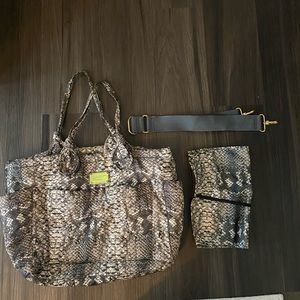 Marc Jacobs Eliza python diaper/work bag